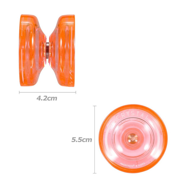 MAGICYOYO K2P Responsive Yoyo Narrow Bearing Steel Axle ABS Body Looping Play Kids Beginner Yoyo - Orange