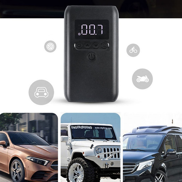 Mini Portable Car Air Compressor Tire Inflator 150PSI Rechargeable Cordless Auto Air Pump with Digital Display LED Light