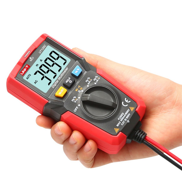 UNI-T UT125C Mini LCD Digital Multimeter DC/AC Voltage Current Meter NCV Capacitance Resistance Diode Tester Voltmeter Ammeter