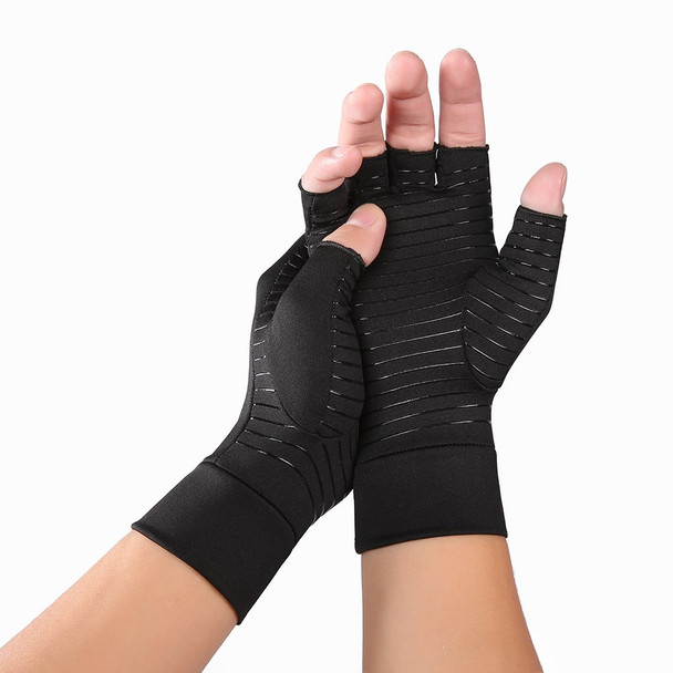 KYNCILOR A0048 One Pair Compression Gloves Half Finger Breathable Gloves for Arthritis, Swelling and Pain Relief, Relaxation and Recovery of Hand, Wrist and Joint - M