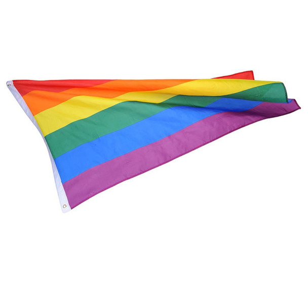 90*150cm/3*5ft Rainbow flag Gay Pride Peace LGBT Polyester Flag Transgender Banner