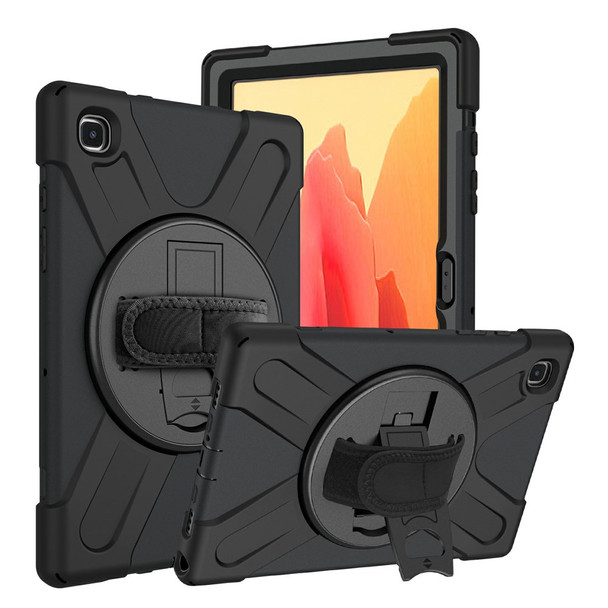 360 Swivel PC + Silicone Combo Kickstand Tablet Case for Samsung Galaxy Tab A7 10.4 (2020) / (2022) - Black