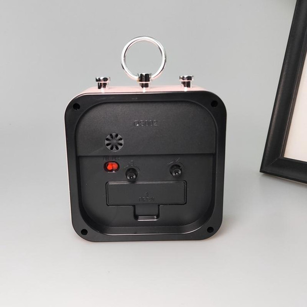 2 PCS Candy Color Office Home Student Square Alarm Clock(Black)