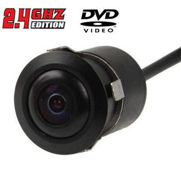 2.4G DVD Wireless Car Rearview Reversing Parking Backup Color Camera, Wide viewing angle: 120 Degrees(WX1637BS)(Black)