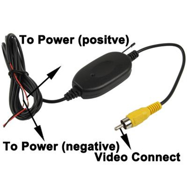 2.4G DVD Wireless Car Rearview Reversing Parking Backup Color Camera, Wide viewing angle: 120 Degrees(WX1637BS)(Black)