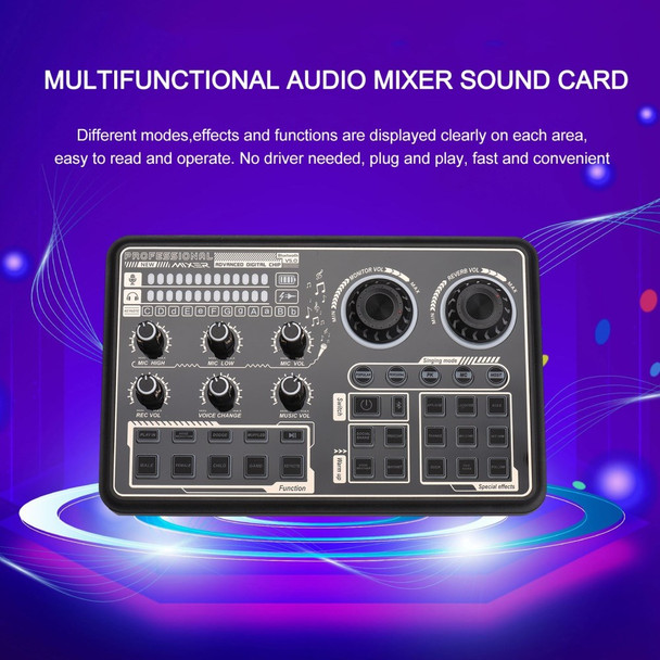 SK600 Audio Interface Audio Mixer BT Wireless Connection External Sound Card for Recording Streaming