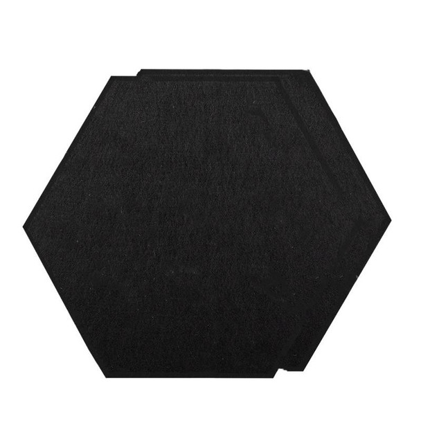 2 PCS Polyester Fiber Wall Decoration Sound Insulation Cotton Sound Absorbing Board, Style: With Glue (Black)