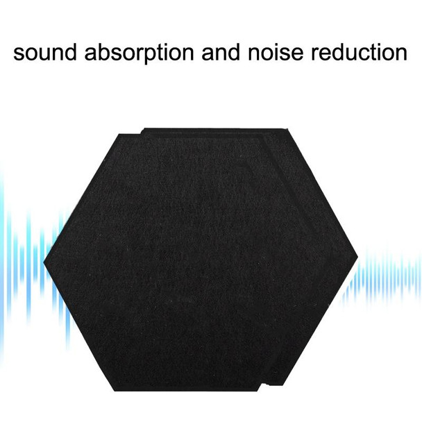 2 PCS Polyester Fiber Wall Decoration Sound Insulation Cotton Sound Absorbing Board, Style: Without Glue (Black)