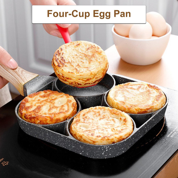 Four-cup Egg Pan Multifunctional Frying Egg Cooker Burger Pan for Breakfast Non-stick Frying Pan