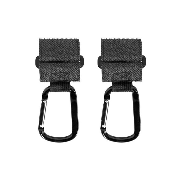 2 Sets Stroller Hook Extra Sturdy Carabiner(Black)