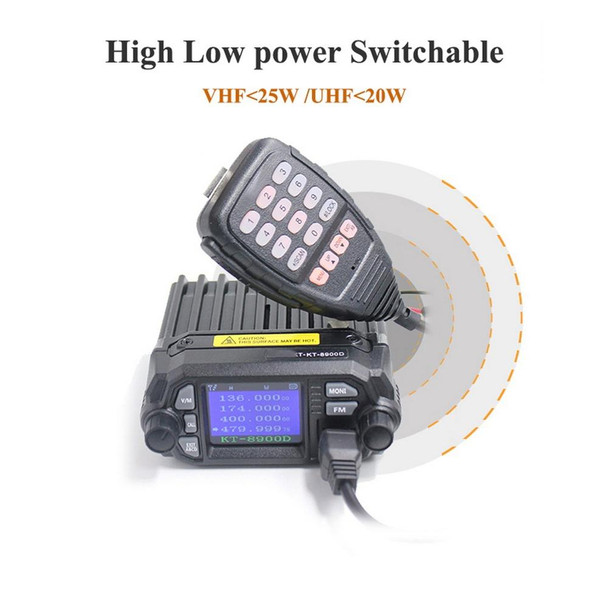 QYT KT-8900D Mini 25W Dual Band Mobile Radio Walkie Talkie for Car