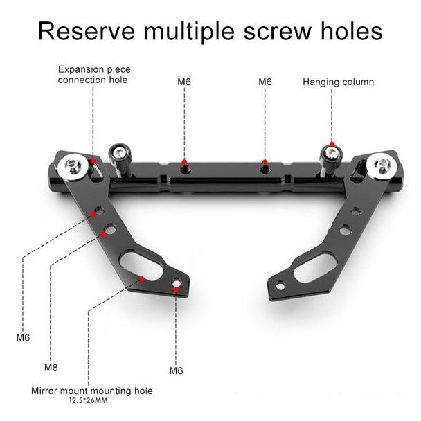 Motorcycle Modified GPS Navigation Mobile Phone Bracket Balance Bar Fixed for Kymco Downtown 300i 350i (Silver Grey)