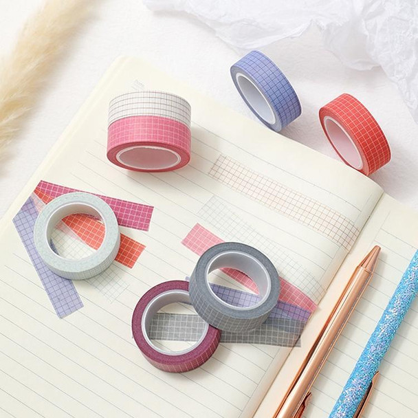 10 PCS Simple Manual Decorative Stickers Plaid Material Tape(FG-03)