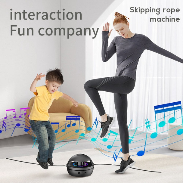 002 Automatic Electric Skipping Rope Machine LED Light Bluetooth Music Smart Electronic Counting Jump Rope Machine - Grey