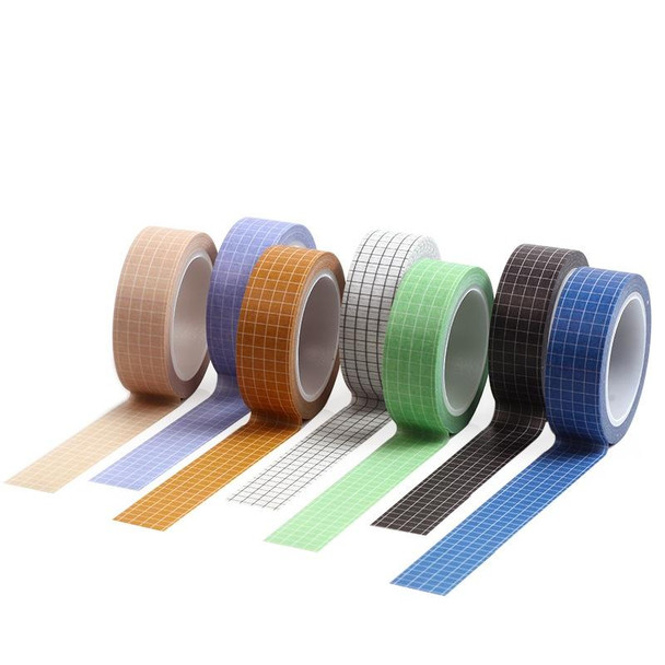 10 PCS Simple Manual Decorative Stickers Plaid Material Tape(FG-13)