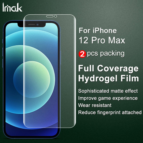 IMAK 2Pcs/Set Hydrogel Film III Full Coverage Screen Protector Matte Film for iPhone 12 Pro Max