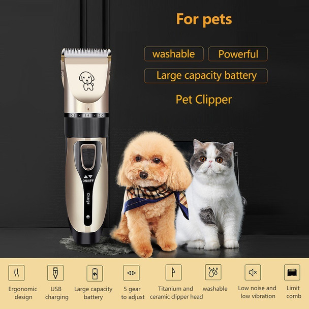 Pet Grooming Hair Clipper USB Rechargeable Shavers Hair Cutter Dog Cat Rabbit Hair Trimmer Cutter Baby Hair Clipper - Style A