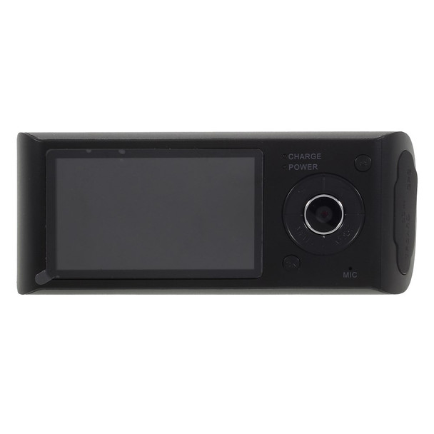 R300 Dual Lens Camera Car DVR with GPS and G-Sensor 2.7" TFT LCD Video Recorder Camcorder - Black