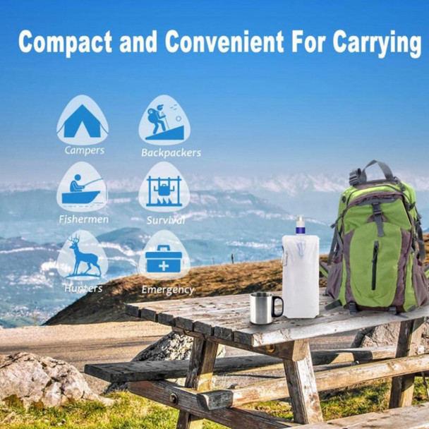 K8621 Outdoor BPA Free Water Filter Bag Camping Tourism Water Filtration System with Transparent Bag (FDA Certificated)