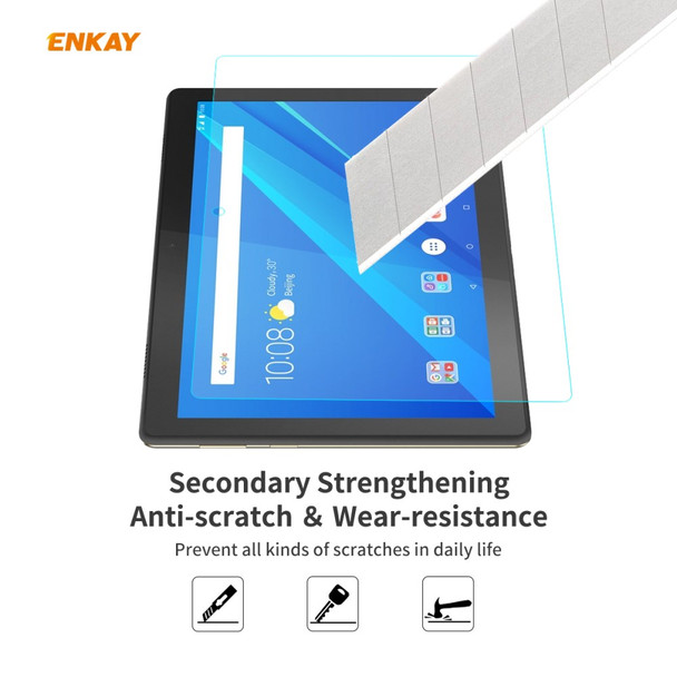 ENKAY Hat-Prince 0.33mm 9H 2.5D Arc Edge Tempered Glass Screen Film for Lenovo Smart Tab M10 10.1 inch