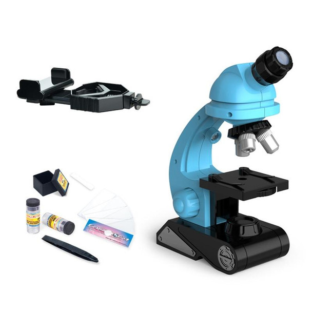 GB002 HD 1200 Times Wide Angle Microscope Children Educational Toys(Blue)