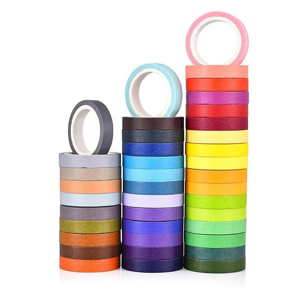 40 Colors / Set Pure Color Rainbow Tape Handmade DIY Handbook Materials