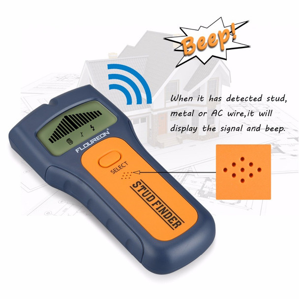 TS79 Handheld 3 in 1 Stud Finder Wire Metal Wood Detector Wall Scanner with LCD Display