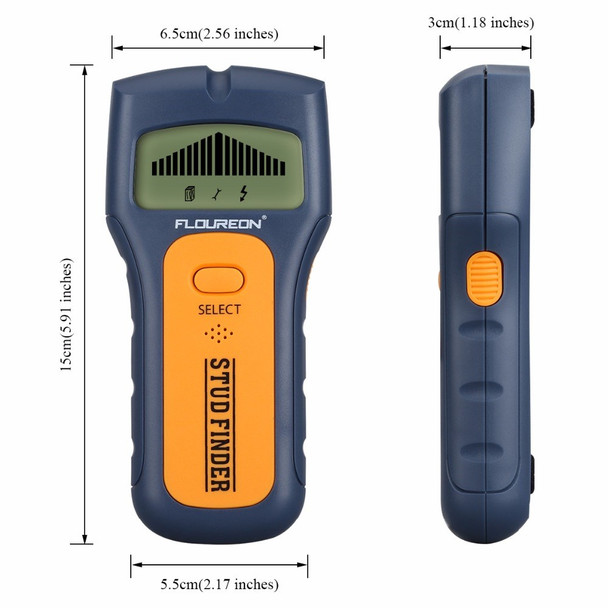 TS79 Handheld 3 in 1 Stud Finder Wire Metal Wood Detector Wall Scanner with LCD Display