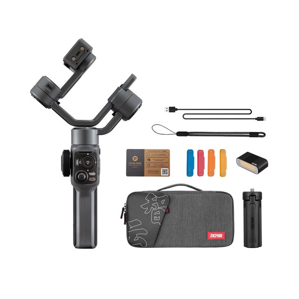 ZHIYUN SMOOTH 5 3-Axis Anti-shake Handheld Gimbal Phone Photography Live Streaming Stabilizer with Tripod Fill Light Filters - COMBO Version