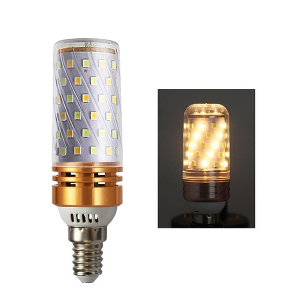 16W-E14  3 PCS No Flicker Corn Light Candle Bulb Screw Bulb, Light color: Warm Light Engineering