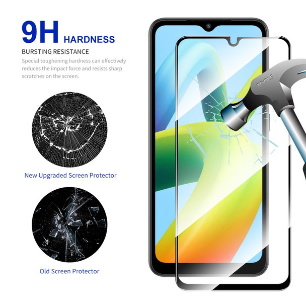 ENKAY HAT PRINCE Full Glue Screen Protector For Xiaomi Redmi A1 4G / A1+ 4G, 0.26mm 9H High Aluminium-silicon Glass Film Anti-explosion 2.5D Arc Edge Full Covering Screen Film