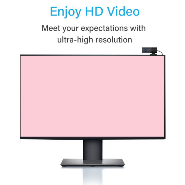 HD 1080P USB Computer Camera Rotatable Live Streaming Video Conference Webcam with Built-in Microphone