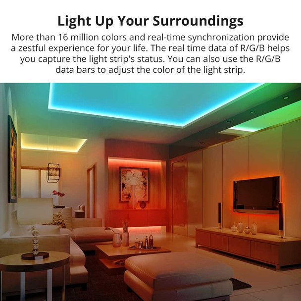 SONOFF L2 Lite 5m Smart RGB LED Light Strip Home Decorative Light with Remote Control - US Plug