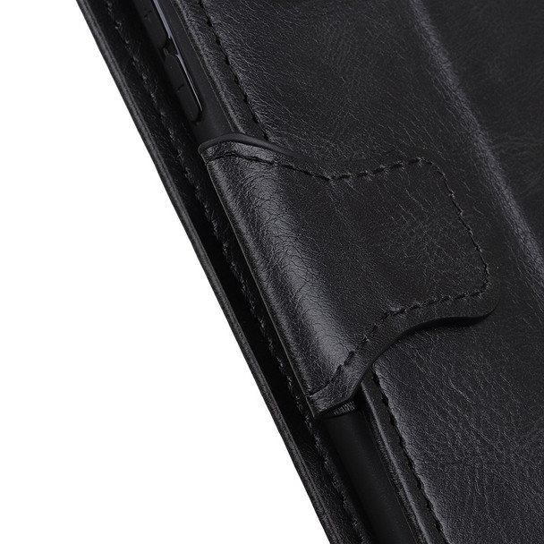 Crazy Horse Texture Folio Flip Wallet Design PU Leather Stand Protector Cover for Oppo Realme GT 5G - Black