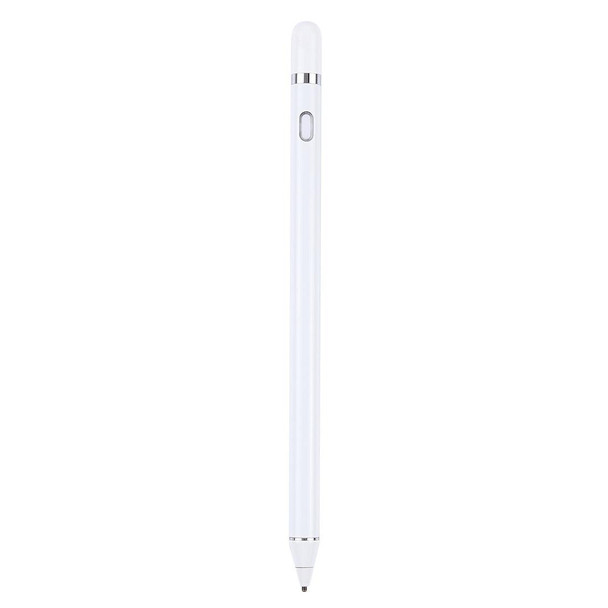 Long Universal Rechargeable Capacitive Touch Screen Stylus Pen with 2.3mm Superfine Metal Nib for iPhone, iPad, Samsung, and Other Capacitive Touch Screen Smartphones or Tablet PC(White)