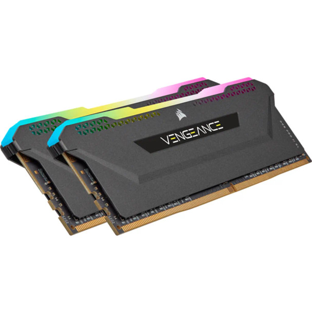 Corsair VENGEANCE® RGB PRO SL 16GB (2 x 8GB) DDR4 DRAM 3600MHz C18 Memory Kit; 18-22-22-42; 1.35; Black