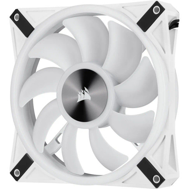 iCUE QL140 RGB 140mm PWM Dual Fan Kit with Lighting Node CORE - White