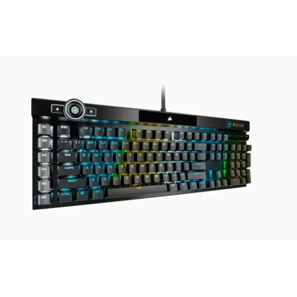 CORSAIR K100 RGB Mechanical Wired CHERRY MX SPEED Switch Keyboard with RGB Backlighting  Black.