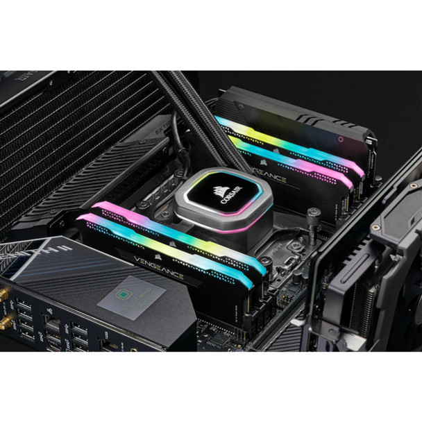 Corsair VENGEANCE® RGB PRO SL 32GB (2 x 16GB) DDR4 DRAM 3600MHz C18 Memory Kit; 18-22-22-42; 1.35; Black