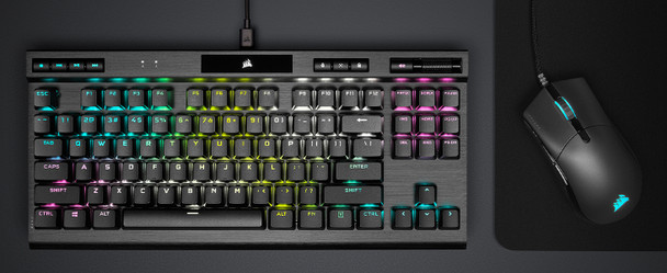 Corsair K70 RGB TKL Mechanical Gaming Keyboard; Backlit RGB LED; Cherry MX Speed Keyswitches; Black