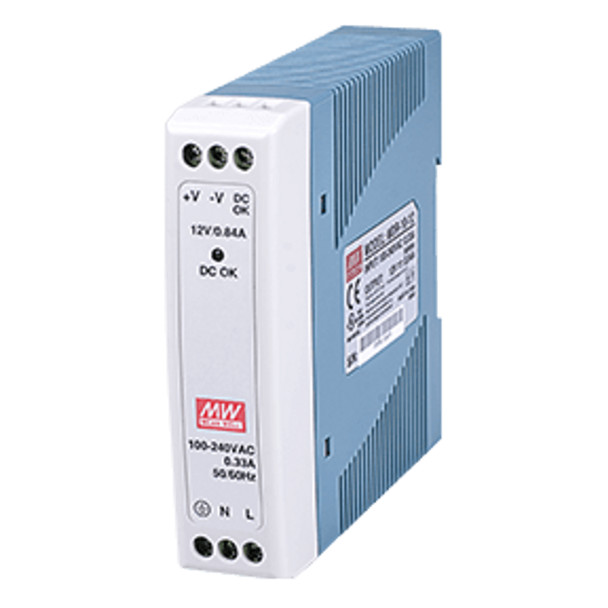 VIVOTEK 12V 10W Single Output Industrial DIN Rail Power Supply