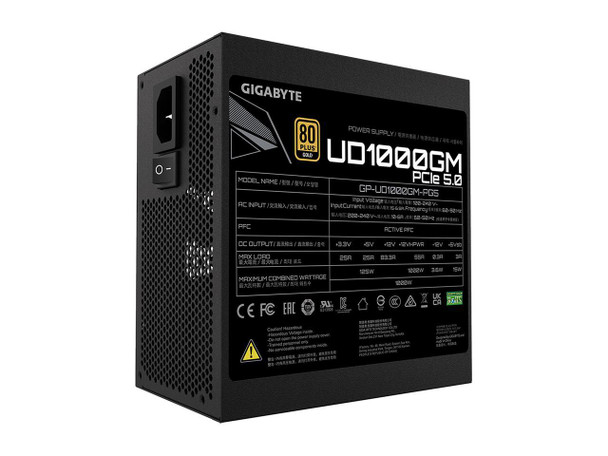 Gigabyte Ultra Durable UD000GM Gold Certified 1000W PSU - Fully Modular - PCI-E Gen 5 10 Year Warranty