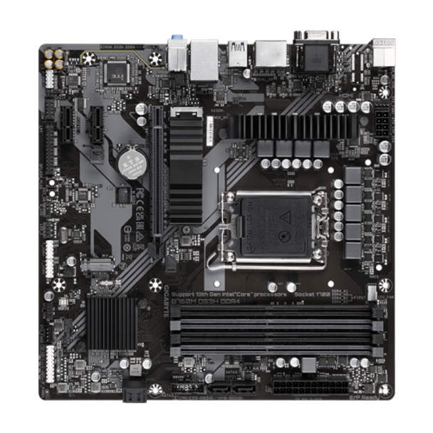 GIGABYTE Intel® B760 Chipset for 12th/13th Gen LGA 1700; 4x DDR5; 2x M2; VGA/HDMI/DP x2; mATX.