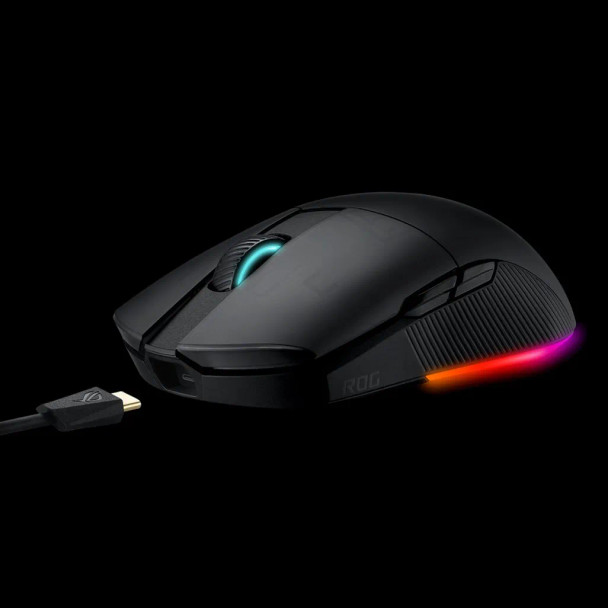 ROG Pugio II ambidextrous lightweight wireless gaming mouse with 16;000 dpi optical sensor; 7 programmable buttons; configurable