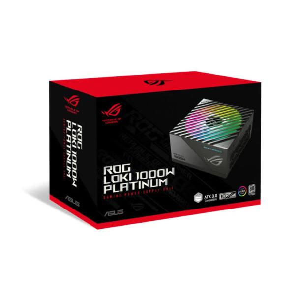 ASUS ROG-LOKI-1000P-SFX-L-GAMING ROG LOKI SFX-L 1000W 80 Plus Platinum Fully Modular Black Desktop Power Supply