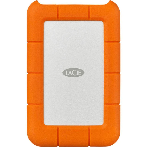 Seagate LaCie Rugged USB-C 1TB Orange and Silver External Hard Drive