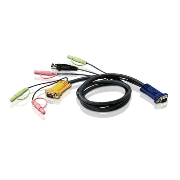 ATEN 1.8M USB KVM Cable with 3 in 1 SPHD and Audio
