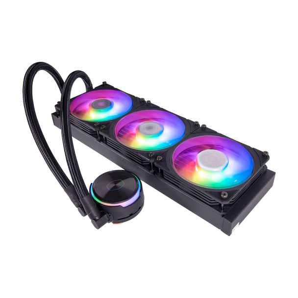 Cooler Master PL360 FLUX; 360mm AIO Cooler; Dual pump chamber; low profile radiator; dual loop argb pump (Has LGA1700)