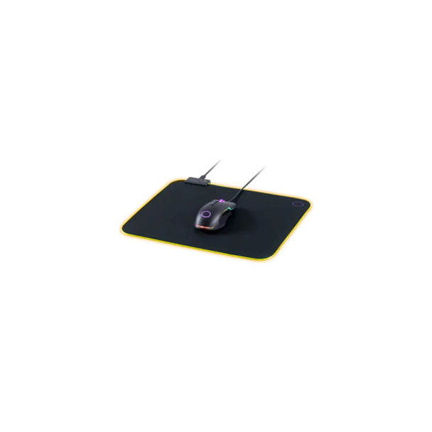 Cooler Master MP750 Medium Flexible RGB Mousepad; Smooth Surface; Thick RGB borders; Water Repellent Coating