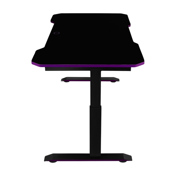 Cooler Master Gaming Desk GD160; Black and Purple; 3 level height adjustable; Cable management; Surface Mousepad.